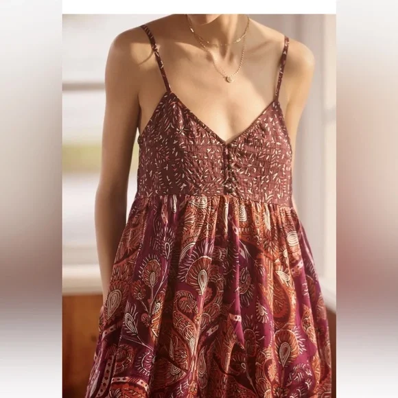 LAST CALL Anthropologie printed lounge jumpsuit - Picture 2 of 7